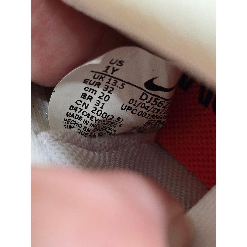 Nike Jr Air Zoom Mercurial Superfly 9 Academy Kid size 1 Soccer Cleats White Red - Picture 7 of 7